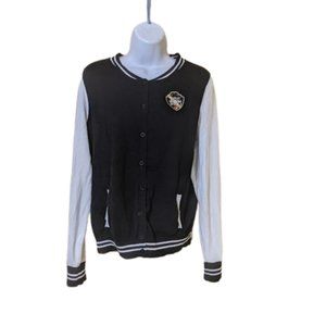 White Black Varsity Inspired Jacket Size Medium